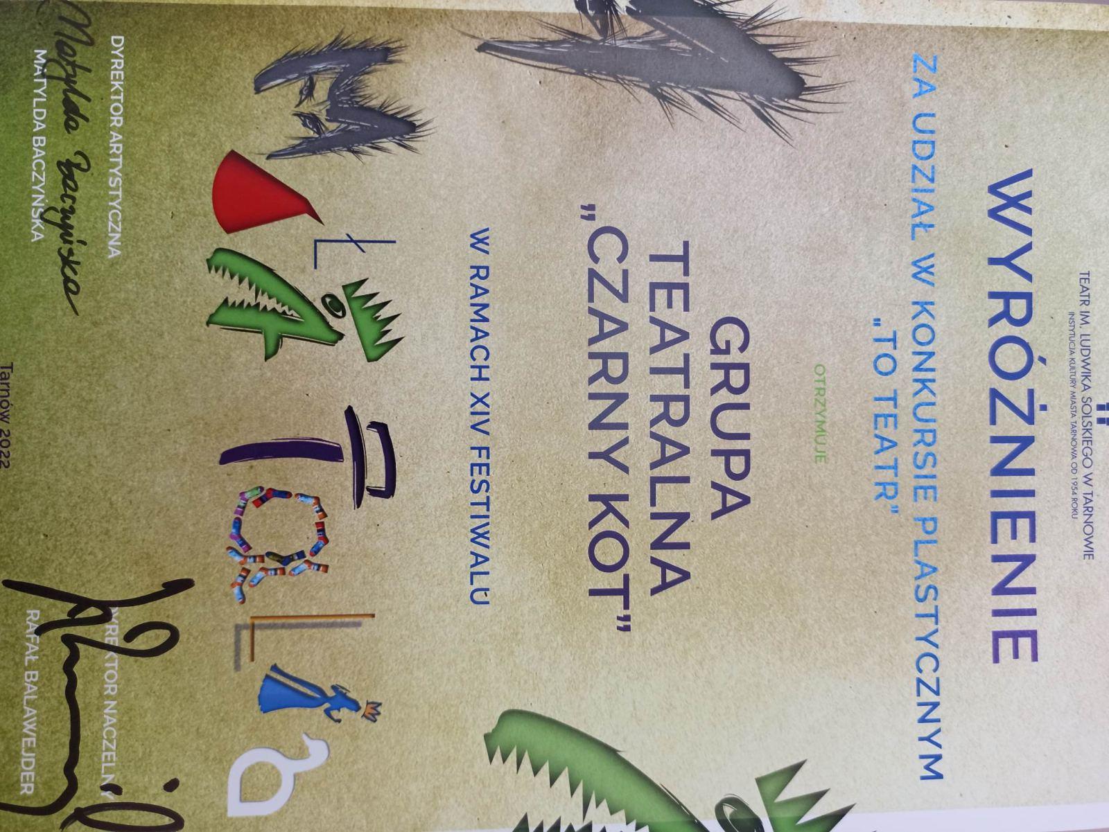 Teatr to miejsce, gdzie tworzy się sztukę, a sztuka zawsze powstaje w magicznej aurze