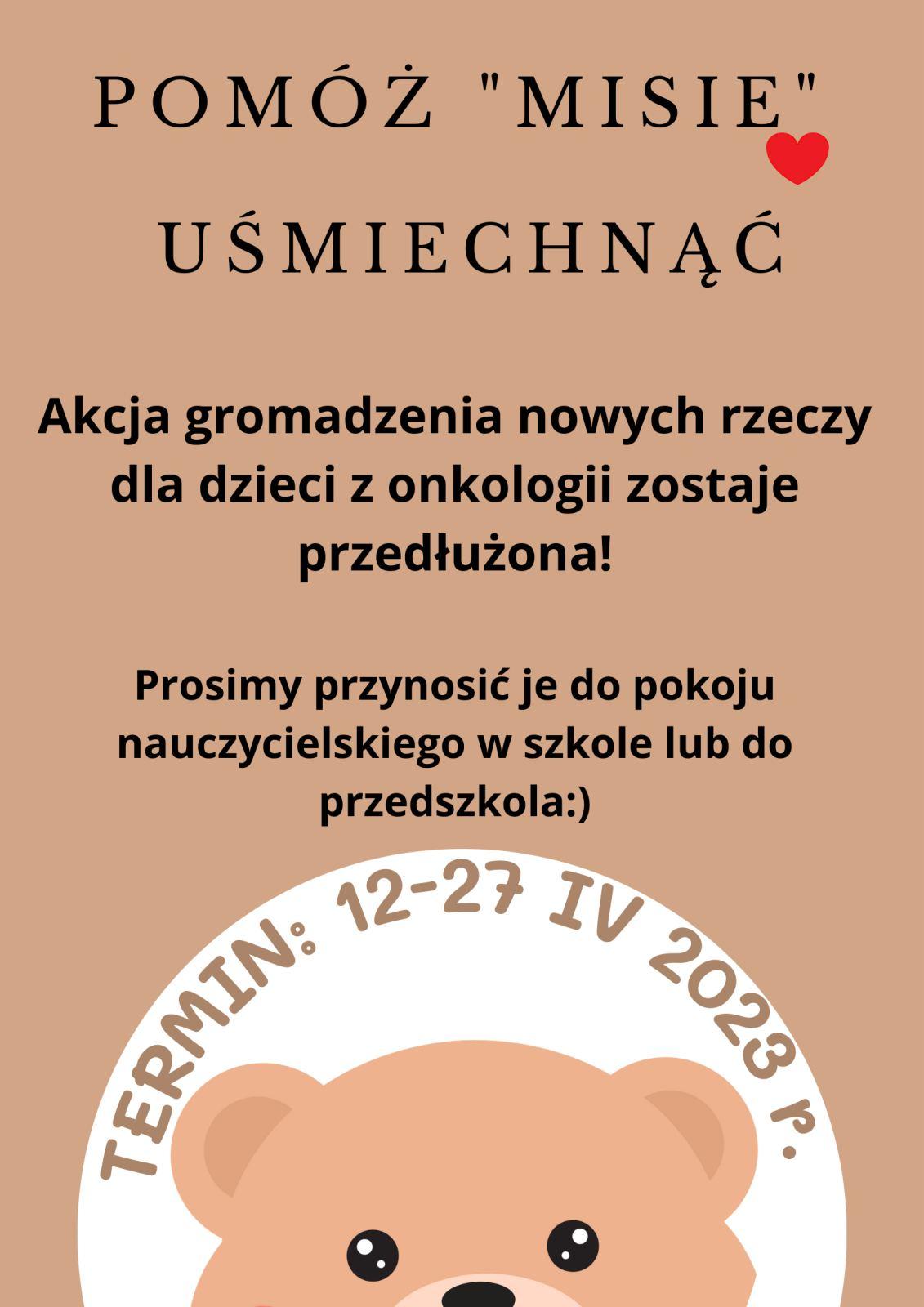 Zbiórka dla dzieci z oddziału onkologii