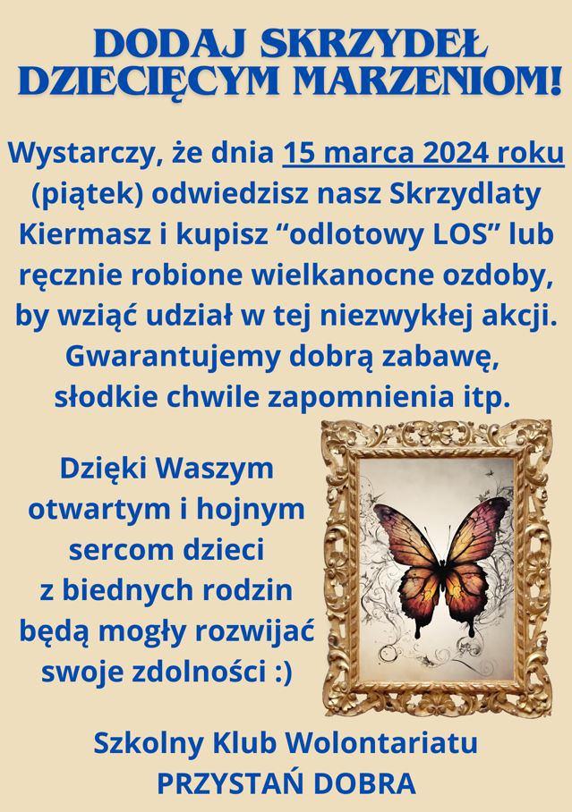 AKCJA DODAJ SKRZYDEŁ DZIECIĘCYM MARZENIOM