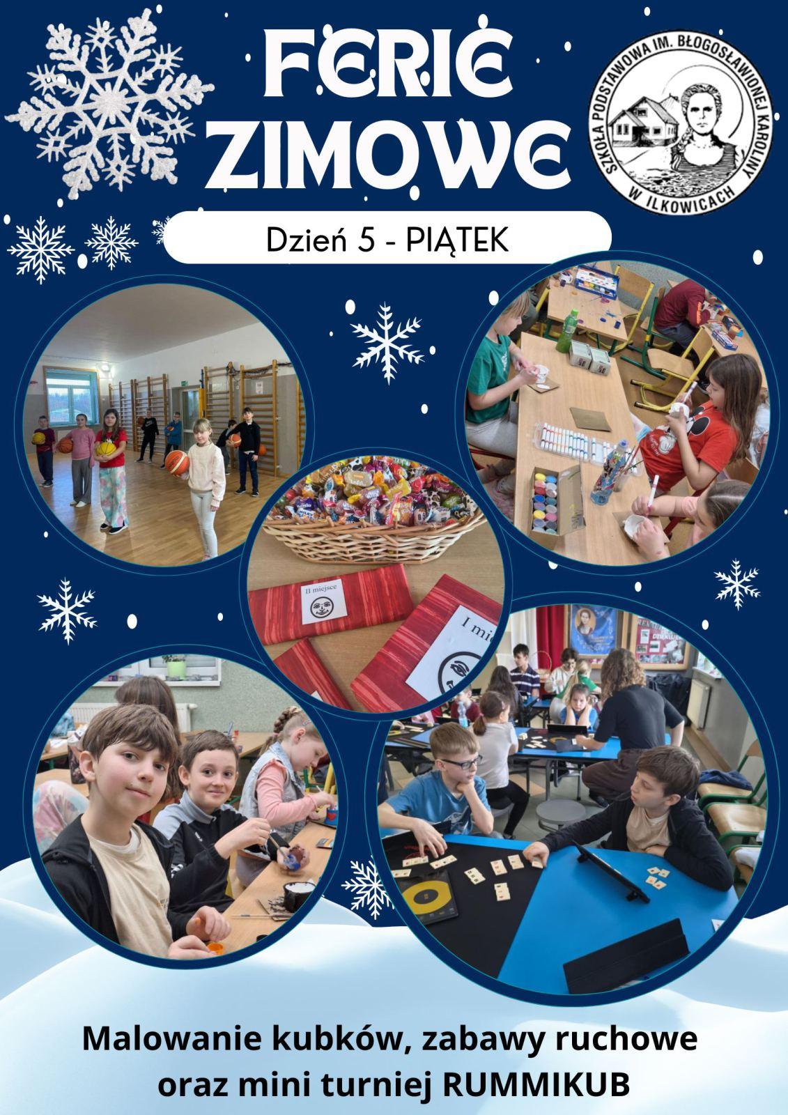 DZIEŃ 5 – MALOWANIE KUBKÓW, ZABAWY RUCHOWE ORAZ MINI TURNIEJ RUMMIKUB