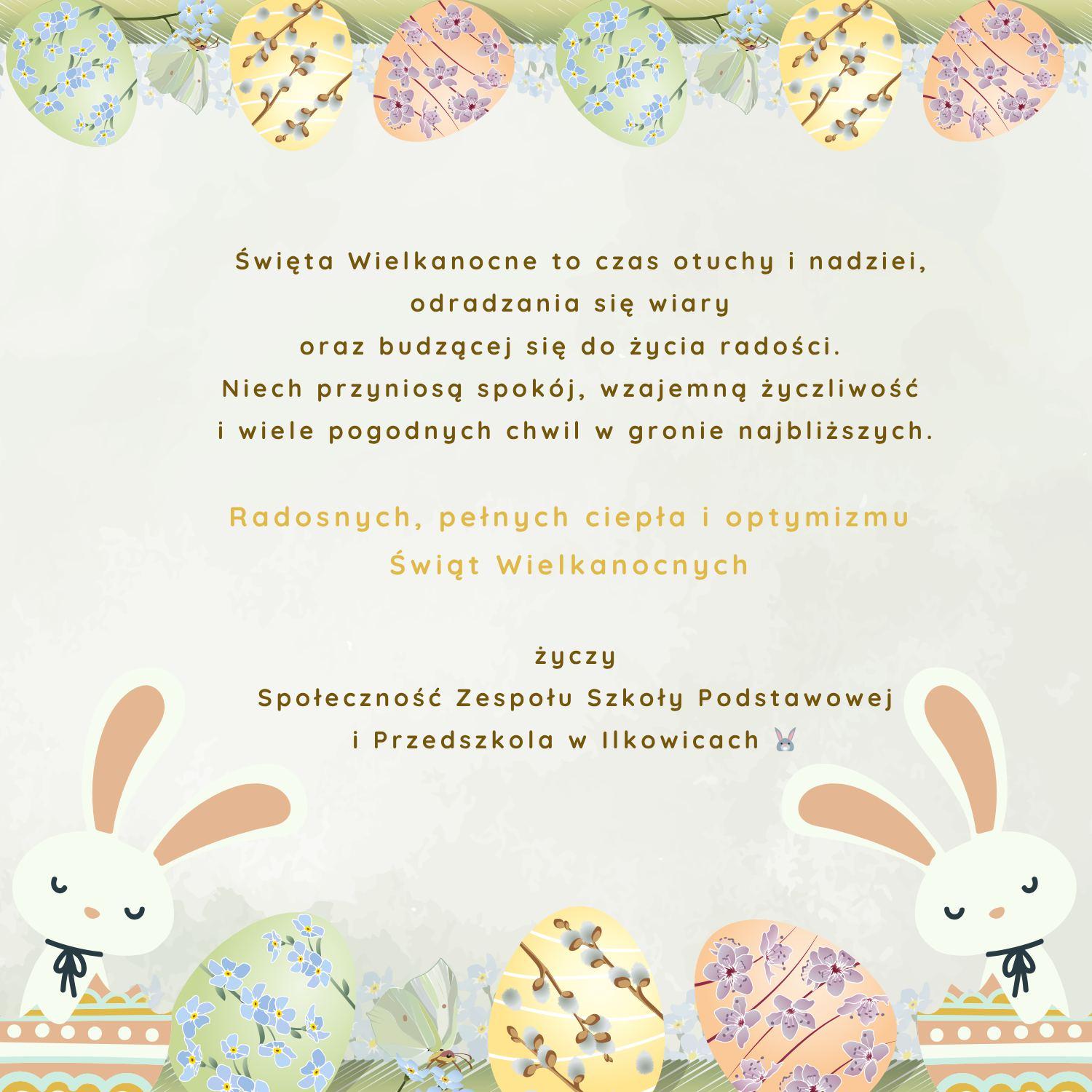 WESOŁYCH ŚWIĄT WIELKANOCNYCH