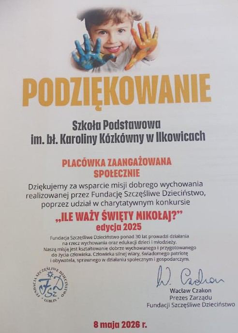 PODZIĘKOWANIE