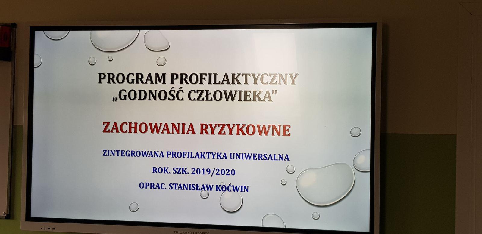 Program profilaktyczny pt. „Godność Człowieka”