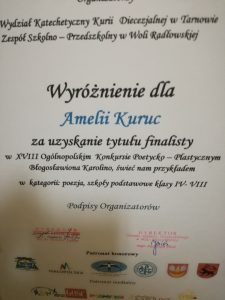 Wyniki konkursu o bł. Karolinie